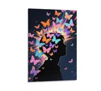 DFENILROP Méditer Tableau Mural, Abstrait Affiche Œuvre D'art | Impression Image Sur Toile, Elégante Décor Intérieure Pour Chambre Couloir, Cadeau 08x12inch(20x30cm)