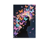 DFENILROP Méditer Tableau Mural, Abstrait Affiche Œuvre D'art | Impression Image Sur Toile, Spéciale Décor Intérieure Pour Chambre Couloir, Cadeau 24x36inch(60x90cm)