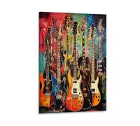 DFENILROP Musique Pop Tableau Mural, Guitare Abstraite Affiche Œuvre D'art | Impression Image Sur Toile, Beautiful Décor Maison Pour Chambre Couloir, Cadeau 16x24inch(40x60cm)
