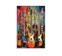 DFENILROP Musique Pop Tableau Mural, Guitare Abstraite Affiche Œuvre D'art | Impression Image Sur Toile, Moderne Décor Maison Pour Salon Chambre, Cadeau 24x36inch(60x90cm)