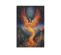DFENILROP Phénix Mythique Tableau Mural, Nirvana Affiche Œuvre D'art | Impression Image Sur Toile, Classique Décor Intérieure Pour Salon Chambre, Cadeau 20x30inch(50x75cm)