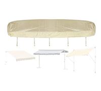 DFEO@MF Housse De Protection pour Auvent de Jardin, Housse de Protection pour Store Banne Manuel Rétractable pour Terrasse, Anti-poussière Étanche Contre la Neige et la Pluie (4m,Beige)
