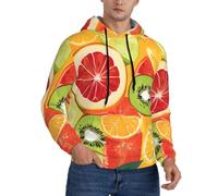 DFEPFKGOKL Sweats à capuche 3D tendance pour hommes Kiwi Watermelon Print - Sweat à capuche décontracté à manches longues avec cordon de serrage avec poche, 3D, M