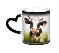 DFEPFKGOKL Tasse à café changeant de chaleur - Vache mignonne - - Tasse fascinante à changement de couleur dans le ciel, tasse magique en céramique 325 ml pour cafés, bureaux, maisons