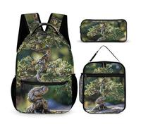 DFEPPJHG Graceful Bonsaï Tree Ensemble sac à dos de voyage 3 pièces pour ordinateur portable avec sac à déjeuner, trousse à crayons, sac à dos décontracté, bonsaï gracieux, taille unique, sacs à dos