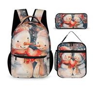 DFEPPJHG Holding Heart in Hand Ensemble sac à dos de voyage 3 pièces pour ordinateur portable avec sac à déjeuner, trousse à crayons, sac à dos décontracté tenant le cœur dans la main, taille unique,