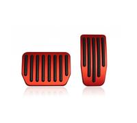 DFFHW Compatible avec le modèle Y 3 Highland : couvre-pédales antidérapants, repose-pieds d'accélérateur et de frein, tapis en aluminium (gris) (rouge)