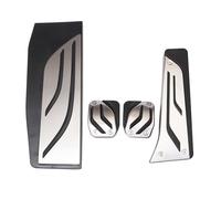 DFFHW Compatible avec les BMW Série 1, 2, 3 et 4 M3 M4 E87 E90 F20 F21 F30 F32 F36 F80 F82 - Accessoires en acier inoxydable pour pédales d'accélérateur et d'embrayage (AT 2 pièces) (Mt 4 pièces)