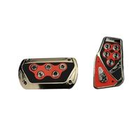 DFFHW Couvre-pédales universel pour transmission automatique à essence, compatible avec les pédales de frein et d'accélérateur (rouge)