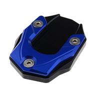 DFFMQSJ Compatible avec Yamaha FJR1300 FJR 1300 - Plaque d'extension de béquille latérale en alliage d'aluminium pour moto - Extension de pied - Accessoires de tapis élargis (bleu)