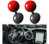 DFFMQSJ Funny Car Engine Start Button Cover Metal Car Ball-Shaped One-Touch Start Button Cover, 2Pcs Red Auto Engine Start Stop Button Joystick Remodeling Accessories for Car Boat Home Bar