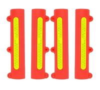 DFFMQSJ Lot de 4 protections de cadre universelles pour scooter électrique avec bandes réfléchissantes, anti-rayures, protection de cadre anti-chute, diamètre du tuyau de 22 mm (rouge)