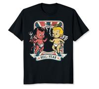 dfft34D Limited Retro Hell Yeah Smoking Angel and Devil Devilish Cupid T-Shirt