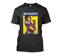 dfft34D NWT 4599-Cara Dune She Can Do It Poster Movie Parody T-Shirt Size S-4XL