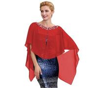 DFGBAPKBL Châle de Mariage Châle en Mousseline de Soie for Femmes, élégant, châle mariée, enveloppe Perles, Capes soirée avec Paillettes(Color4)