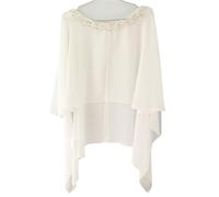 DFGBAPKBL Châle de Mariage Châle en Mousseline de Soie for Femmes, élégant, châle mariée, enveloppe Perles, Capes soirée avec Paillettes(Color5)