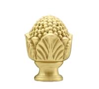 DFGBAPKBL Embouts de Tringle à Rideau Écrou de Lampe Vintage en céramique et Verre, Capuchon Rond Laiton Massif gaufré for luminaires Jardin(35x48mm)