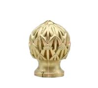 DFGBAPKBL Embouts de Tringle à Rideau Écrou de Lampe Vintage en céramique et Verre, Capuchon Rond Laiton Massif gaufré for luminaires Jardin(26x35mm)