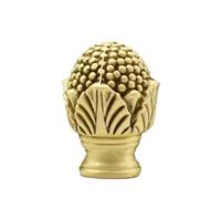 DFGBAPKBL Embouts de Tringle à Rideau Écrou de Lampe Vintage en céramique et Verre, Capuchon Rond Laiton Massif gaufré for luminaires Jardin(27x38mm)