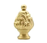 DFGBAPKBL Embouts de Tringle à Rideau Écrou de Lampe Vintage en céramique et Verre, Capuchon Rond Laiton Massif gaufré for luminaires Jardin(33x55mm)