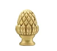 DFGBAPKBL Embouts de Tringle à Rideau Écrou de Lampe Vintage en céramique et Verre, Capuchon Rond Laiton Massif gaufré for luminaires Jardin(31x48mm)