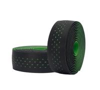 DFGBAPKBL Handlebar tape Ruban de guidon de vélo de route, fixation blanche, accessoires de vélo VTT, PU EVA, guidon antidérapant(Green Black)