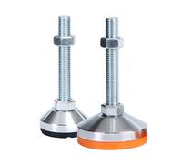 DFGBAPKBL Pieds de réglage de l'équipement Pied de Support en Acier Inoxydable Robuste M8 M10 M12 M14 M16/vis Fondation Fixe/Pied réglable/Support d'amortisseur(D40xM12x50)