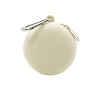 DFGBAPKBL Pochette de Rangement en Silicone, Porte-clés d'extérieur Suspendu for câble données, écouteurs Bluetooth pour Le Stockage des câbles de données(Beige)