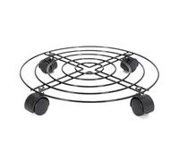 DFGBAPKBL Porte Plante a roulettes Plateau Rond en métal for Pot de Fleurs, 4 Roues, Support for jardinière Lourde, Chariot for déplacer Les Fleurs, Support for Assiette, Outils de Jardin(35cm)