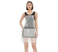 DFGBAPKBL Tablier imperméable for coiffeur | Tablier de peinture en vinyle transparent coloré réglable avec poches