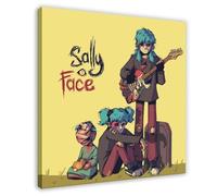 DFGDO Sally Face Poster sur toile Décoration murale pour salon, chambre à coucher, style cadre, 60 x 60 cm