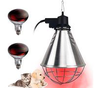 DFGENLY Lampe Chauffante Chiot Poussin, Lampe de Chaleur pour Thermostat Couveuse, Température Réglable, Chauffage Lampe à Infrarouge/Lumière Jaune pour Ménages, Les Fermes