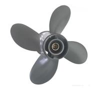 DFGEVEMBOB Hélice 4 pales en Alliage d'aluminium pour Moteur Hors-Bord pour 8-20 CV 9 1/4 x, hélice, 10, 11, cannelures à 8 Dents(9-1-4X11)