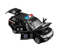 DFGEVEMBOB Modèle réduit de Voiture en Alliage moulé sous Pression à l'échelle 1:32 pour Land Rover pour Range Police SUV (Piles Non incluses)(Black)