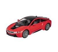 DFGEVEMBOB Voiture Miniature 1:32 pour I8 Super Sport, modèle réduit en Alliage moulé sous Pression, Haute Simulation, avec Sons et lumières, à Friction. Collection sans Piles(Red)