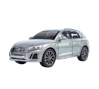 DFGEVEMBOB Voiture Miniature pour Audi Q5 SUV à l'échelle 1:24, en Alliage de métal moulé sous Pression, avec Effets sonores et Lumineux. Collection. Pile Non Incluse(Gray)