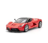 DFGEVEMBOB Voiture Miniature pour Ferrari pour LaFerrari à l'échelle 1:32, moulée sous Pression, avec Fonction de Rebond sonore et Lumineux (Piles Non incluses)(Red)