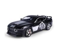 DFGEVEMBOB Voiture Miniature pour Ford pour Mustang GT500 à l'échelle 1:32, en métal moulé sous Pression, avec Effets sonores et Lumineux, pouvant Servir d'objet décoratif (Piles Non incluses)(Black)
