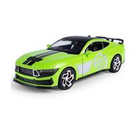 DFGEVEMBOB Voiture Miniature pour Ford pour Mustang GT500 à l'échelle 1:32, en métal moulé sous Pression, avec Effets sonores et Lumineux, pouvant Servir d'objet décoratif (Piles Non incluses)(Green)