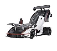 DFGEVEMBOB Voiture Miniature pour Lamborghini pour Essenza SCV12 Track Version Supercar à l'échelle 1:24, en Alliage moulé sous Pression, avec Effets sonores et Lumineux (Piles Non incluses)(White)
