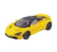 DFGEVEMBOB Voiture Miniature pour McLaren 720S Super Sportcar à l'échelle 1:24, avec Effets sonores et Lumineux. Modèle réduit en Alliage moulé sous Pression. Pile Non Incluse(Yellow)