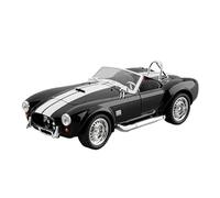 DFGEVEMBOB Voiture Miniature pour Shelby AC Cobra Classic au 1/22e, en métal moulé sous Pression, avec Effets sonores et Lumineux (Piles Non incluses)(Black)