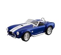 DFGEVEMBOB Voiture Miniature pour Shelby AC Cobra Classic au 1/22e, en métal moulé sous Pression, avec Effets sonores et Lumineux (Piles Non incluses)(Blue)
