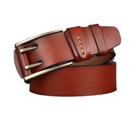 DFGGE Ceinture Robuste Décontractée En Cuir Souple À Boucle Ardillon À Double Griffes, Ceintures À Double Trou À Œillets Pour Hommes Et Femmes Jeans Et Pantalon,café,110cm/waist:36"~38"
