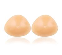 DFGGE Poitrines En Silicone En Forme De Triangle Le Rehausseur De Soutien-Gorge De Concaves Auto-Adhésif Insère Faux Seins Pour Prothèses Mammaires Et Cosplay,Nude,E~cup（900g/pair）