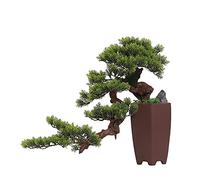 DFGHNBVC Arbre Artificiel, Bonsaï Artificiel, Simulation D'Érable, Feuille D'Érable Rouge Artificielle, Plante en Pot, Pot De Fleurs Créatif, Décoration De Bureau Et De Table, Faux Arbre, Marron