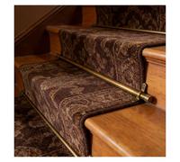 DFGHNBVC Barres D'Escalier Extra Longues avec Supports pour Tapis De Couloir - 14 Barres De Pression en Laiton De 48 Pouces pour Tapis D'Escalier, 5 Pièces De 40 Pouces (102 Cm)