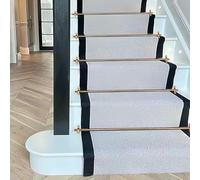 DFGHNBVC Ensemble De Barres De Fixation pour Tapis D'Escalier, Support Sécurisé pour Tapis D'Escalier De Maison Et De Bureau, 5 Pièces - L 100 Cm (39 3/8 Po)