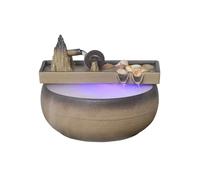 DFGHNBVC Fontaine De Bureau en Céramique À Circulation d'eau Feng Shui, Symbole D'Abondance Et De Prospérité, Idéale pour Un Bureau Ou Un Espace Zen.