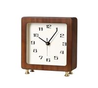 DFGHNBVC Horloge De Table Chinoise en Bois, Idéale pour La Maison, Le Salon Ou Une Table Basse. Décoration Créative. Horloge À Quartz Silencieuse. Horloge De Bureau Simple.